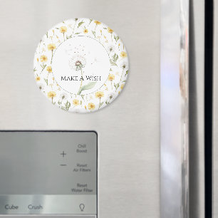 Gula vita maskrosor blommor magnet