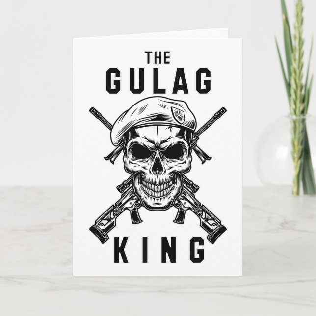 Gulag Kung Gaming Spelare Warzone Spelare Present  Kort (Framsida)