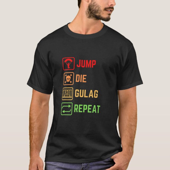 Gulag Warzone Gamer Call Kung Rak T Shirt (Framsida)