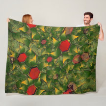 Gulaktig virtuell löv med röda hexagoner