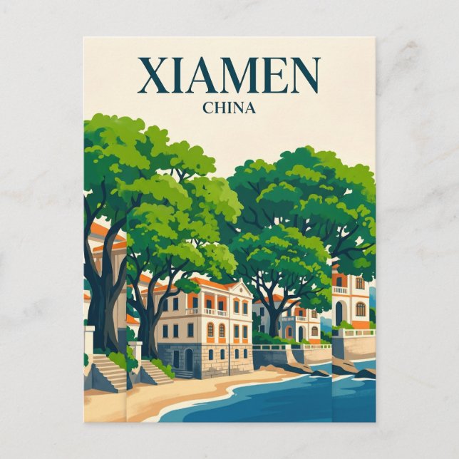 Gulangyuön Kina Vykort (Framsida)