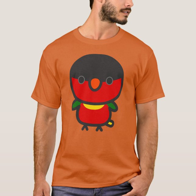 Gulbröstad lorikit t shirt (Framsida)