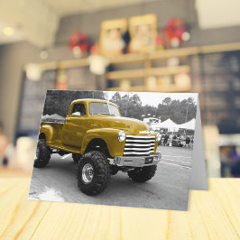 Guld 1950-talskortet Hot rod Lastbil Kort