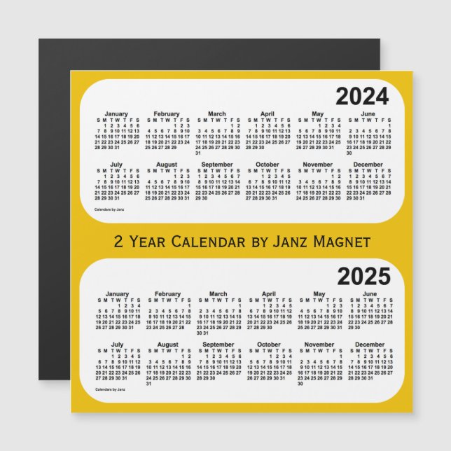 Guld 2024-2025 2 år kalender vid Janz (Fram/baksida)