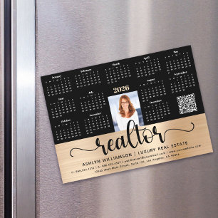 Guld 2025 Calendar Realtor Photo QR Code Magnet