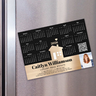Guld 2025 Calendar Realtor Photo QR Code Magnet