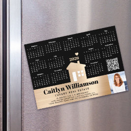 Guld 2026 Calendar Realtor Photo QR Code Magnet