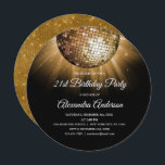 Guld 21:a födelsedag Party Guld Disco Boll Inbjudningar<br><div class="desc">Inbjudan till guld 20:e Födelsedagsfesten till Guld-partiet för Disco Boll. Inbjudan till 21:a födelsedag från Guld och Black är perfekt för en modern 21:a födelsedag Party.</div>
