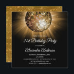 Guld 21:a födelsedag Party Guld Disco Boll Inbjudningar<br><div class="desc">Inbjudan till guld 20:e Födelsedagsfesten till Guld-partiet för Disco Boll. Inbjudan till 21:a födelsedag från Guld och Black är perfekt för en modern 21:a födelsedag Party.</div>