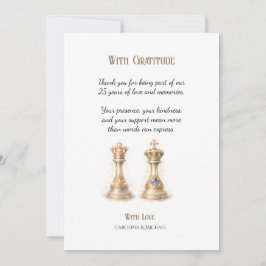 Guld 25 År av Kärlek Bröllopsjubileum Tack Kort