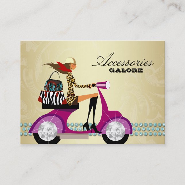 Guld 2 för blått för smycken för visitkort (Framsida)