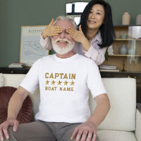Guld 3-D Stars Anpassningsbar Text Nautical Design