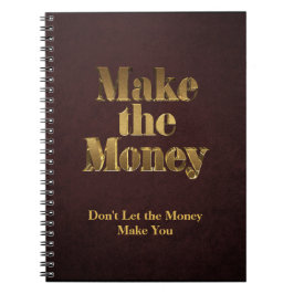 Guld 3D Gör pengar Anteckningsbok