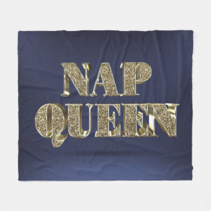 Guld 3D TA SIG EN TUPPLUR DROTTNINGEN Fleecefilt