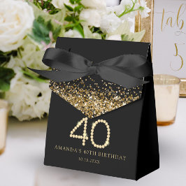 Guld 40-diamanter Födelsedagsfest Presentaskar