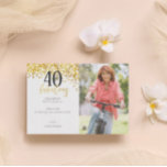 Guld 40 och uppsåtliga 40-dagarsinbjudningar inbjudningar<br><div class="desc">Snyggt och moderna inbjudningar till Guld 40- och Fabulous 40-dagarspartiet. All text är anpassade för firande behov. Har matchande tillbehör.</div>