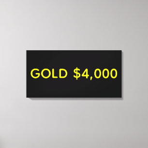 Guld $4 000 Market Firande Canvastryck