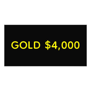 Guld $4 000 Market Firande Fototryck