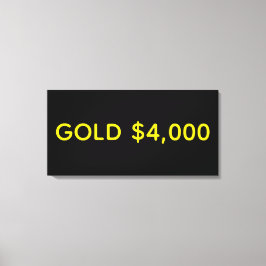 Guld $4,000 Marknadsfirande Canvastryck