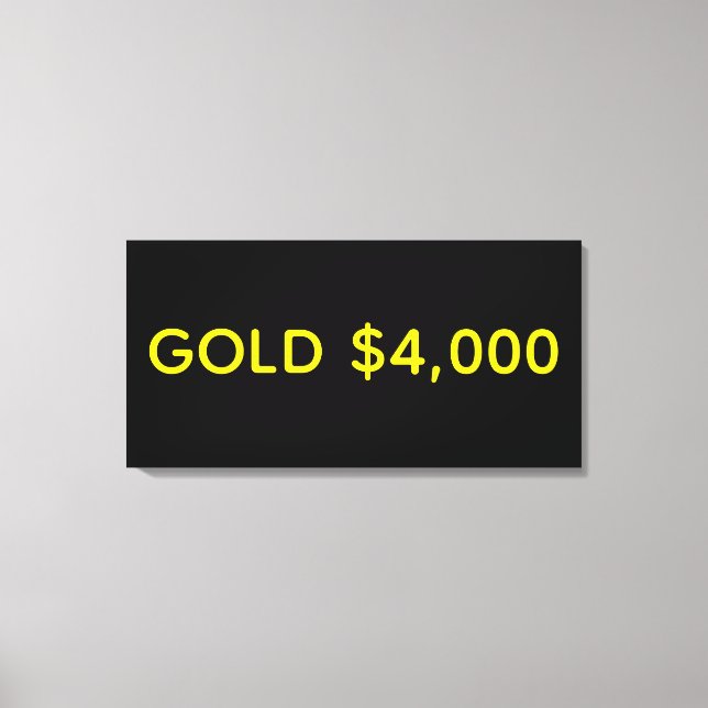 Guld $4,000 Marknadsfirande Canvastryck (Framsida)