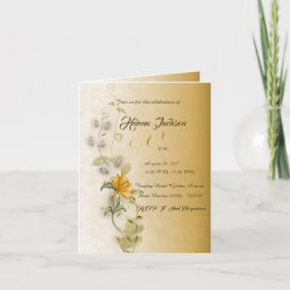 Guld 50-års födelsedagsinbjudningskort  inbjudan