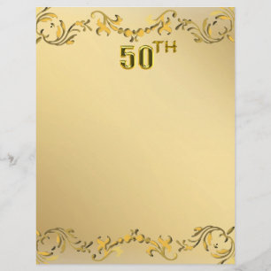 Guld 50-årsjubileum eller Födelsedags Antik Flyer