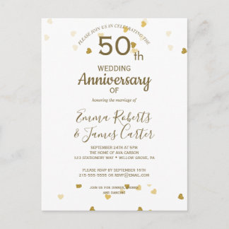 Guld 50-årsjubileum vykort 