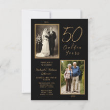 Guld 50-årsjubileums inbjudan