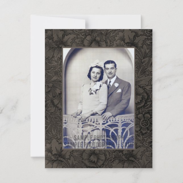 Guld 50:e årsdagen av Golden-årsdagen Party Photo  Inbjudningar (Framsida)