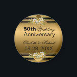 Guld 50:e Bröllop-årsdagen Magnet<br><div class="desc">Femtio år tillsammans som man och hustru är otroligt lång tid och förtjänar ett stort firande. Lägg till den här vackra kylmagneten till din 50-årsjubileum - ett underbart sätt att högtidlighålla årsdagen. Texten på den här produkten är fullt ut anpassade och gör att du kan göra önskade ändringar.</div>