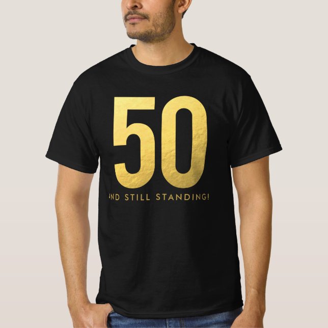 Guld 50:e Bröllop-årsdagen Party T Shirt (Framsida)