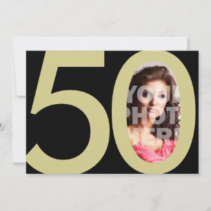 Guld 50:e fotofödelsedagen eller inbjudan från and