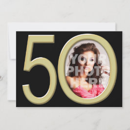 Guld 50:e fotofödelsedagen eller inbjudan från and