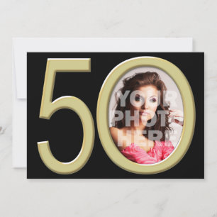 Guld 50:e fotofödelsedagen eller inbjudan från and