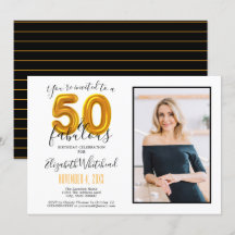 Guld 50 & Fabulous 50:e födelsedagsfoto
