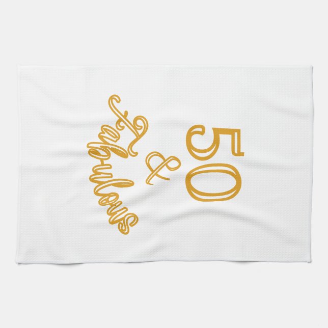 Guld 50 och Fabulous Kökshandduk (Horisontell)