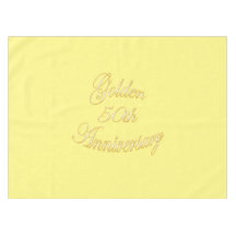 Guld- 50th årsdagTablecloth