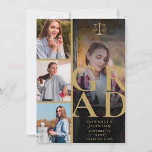 Guld 5 Foto Juristexamen Examenstillkännagivande Inbjudningar