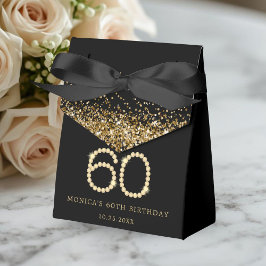 Guld 60-diamanter födelsedagsfest presentaskar