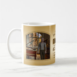 Guld 60:e födelsedag Världsfoto med bästa Anpassni Kaffemugg