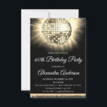 Guld 60:e Födelsedagsfesten 70:s Disco Boll Inbjudningar<br><div class="desc">Guld 60 Födelsedagsfest 70: s inbjudan till Boll-partiet Disco. Guld och Svarta 60:e Födelsedagsfest inbjudan är perfekt för en modern 60:e Födelsedagsfest. Anpassade matchande produkter kan på begäran skapas av Designer.</div>