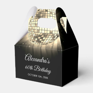 Guld 60:e Födelsedagsfesten 70:s Disco Boll Presentaskar
