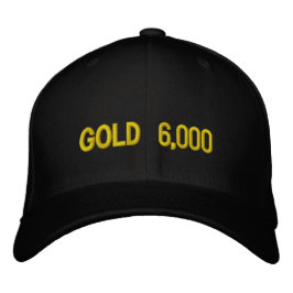 Guld $6,000 Marknadsfirande Broderad Keps