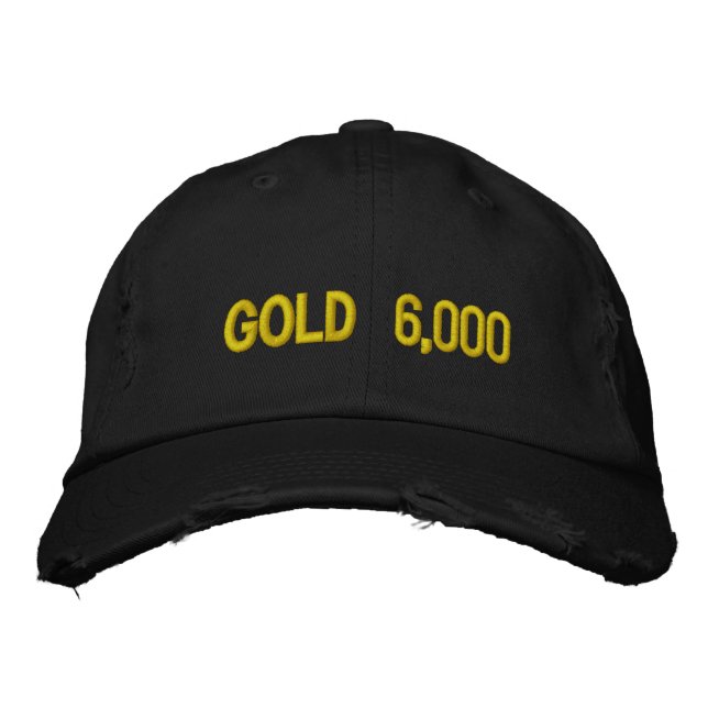 Guld $6,000 Marknadsfirande Broderad Keps (Framsida)