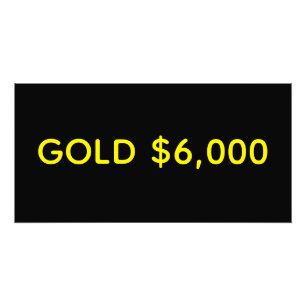 Guld $6,000 Marknadsfirande Fototryck