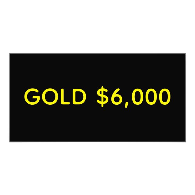 Guld $6,000 Marknadsfirande Fototryck (Framsidan)