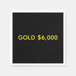 Guld $6,000 Marknadsfirande Pappersservett