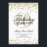 Guld 70:e Födelsedagsfest Glitter-konfetti Inbjudningar<br><div class="desc">Elegant 70:e födelsedagstidningen Faux Glitter Confetti Guld inbjudningsmall. Underbar i 70:e födelsedagsfesterna eller mer!</div>
