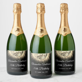 Guld 70:e Födelsedagsfesten Disco Boll