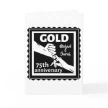 Guld 75:e bröllop årsdagen för händer